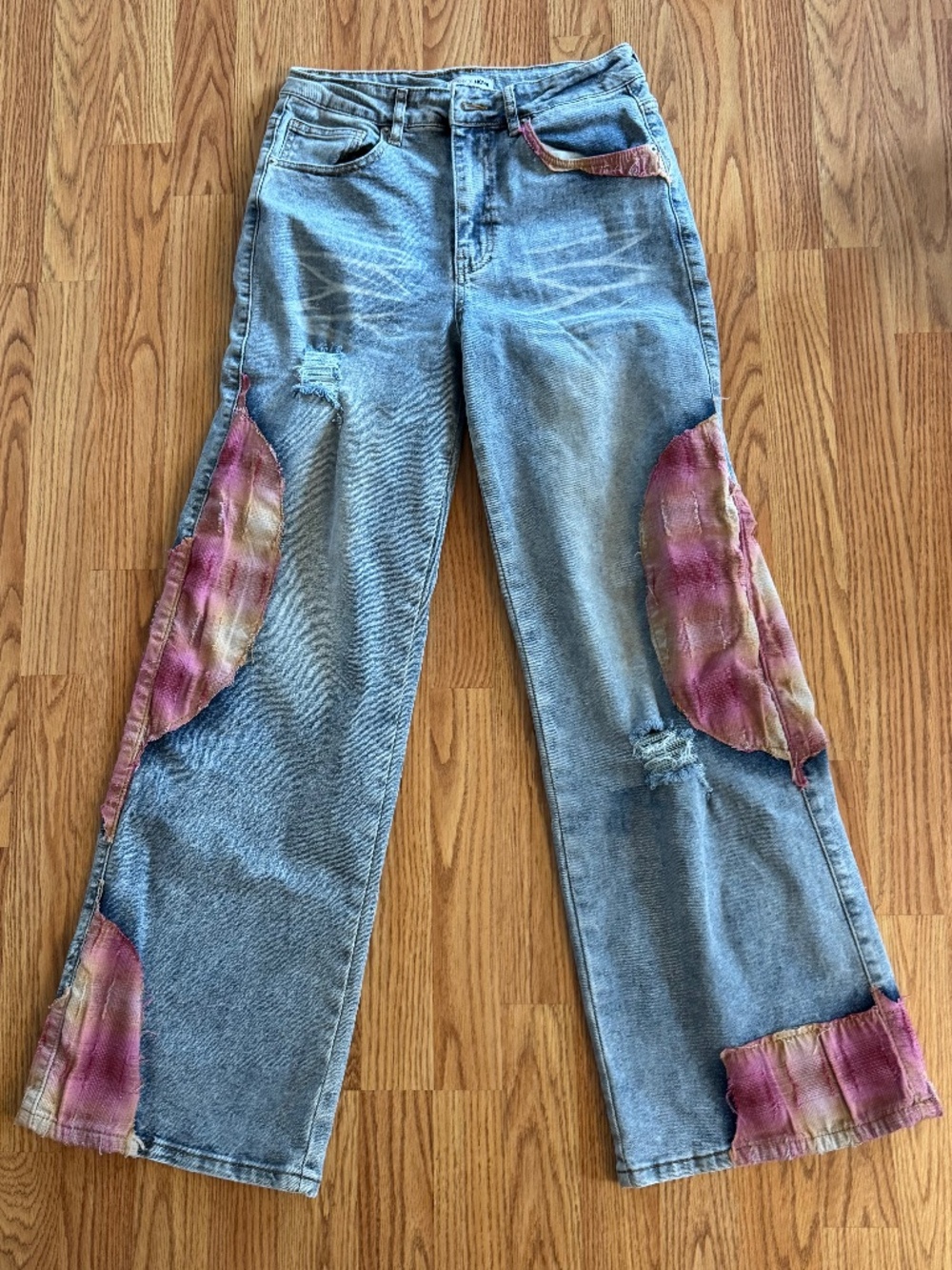 Bohemian Patchwork Distressed Jeans